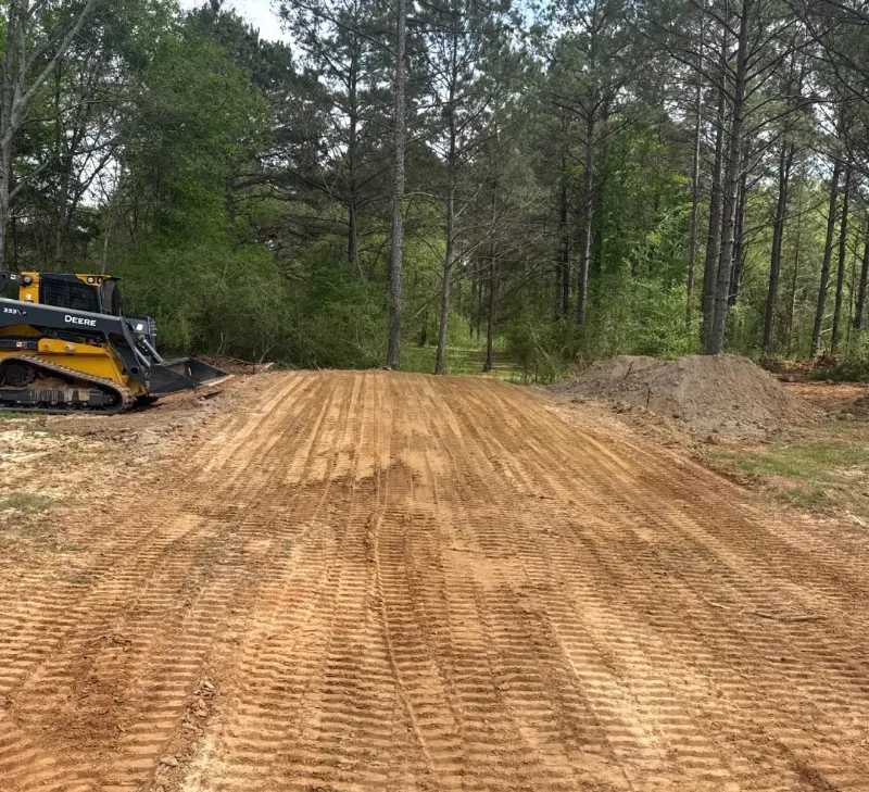 Access road cleared and graded
