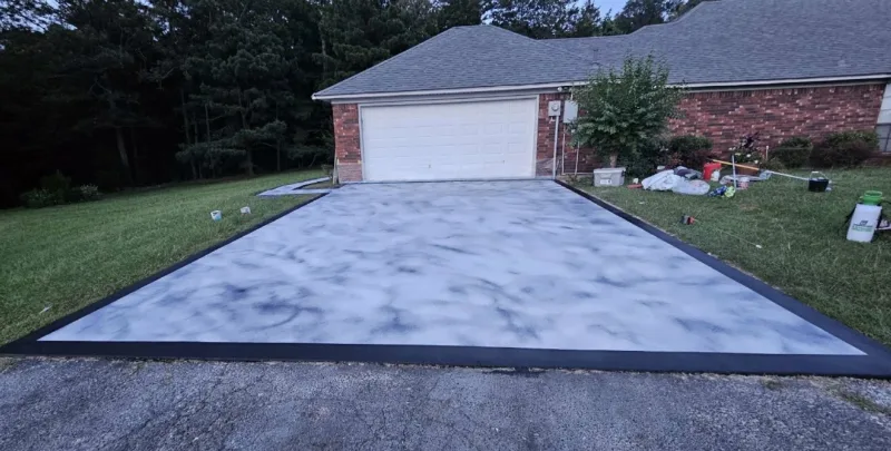 Coated driveway