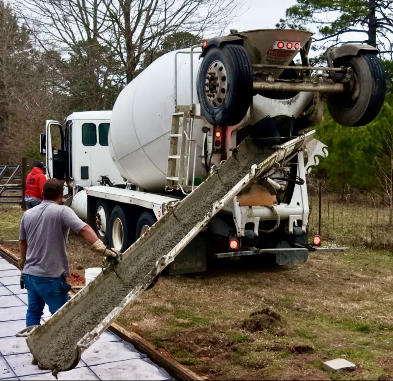 Pouring from the chute