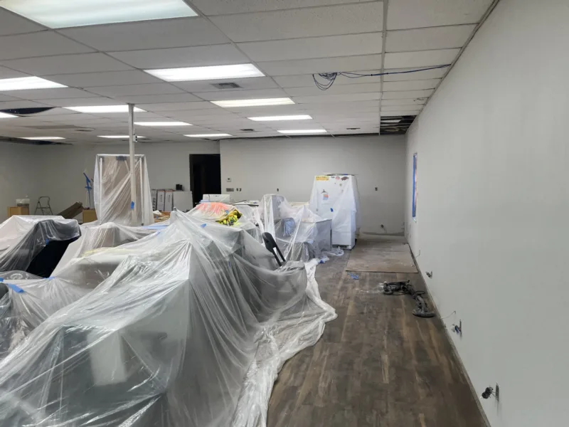 Office build-out, new floors
