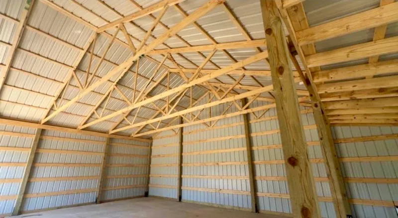 Post-frame interior