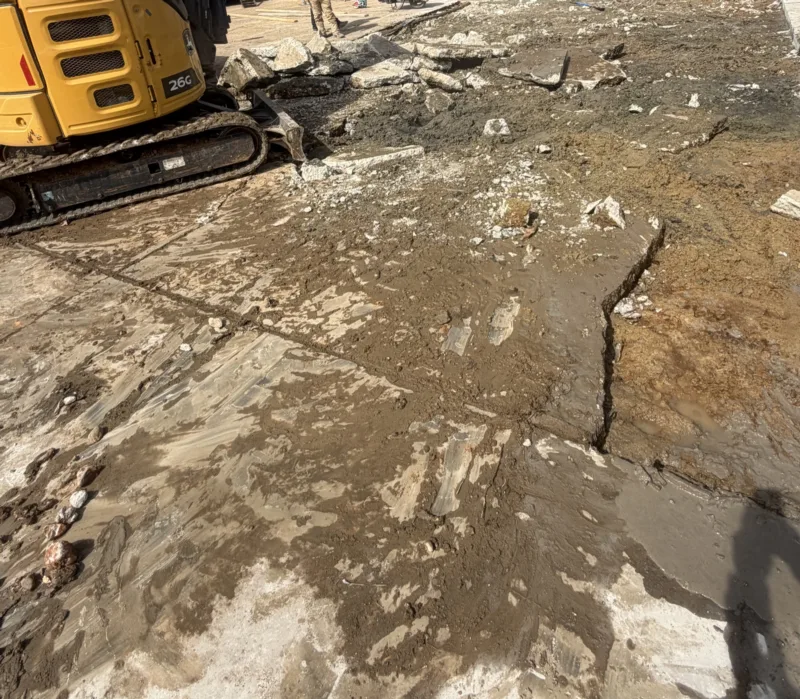 Saw-cut concrete removal