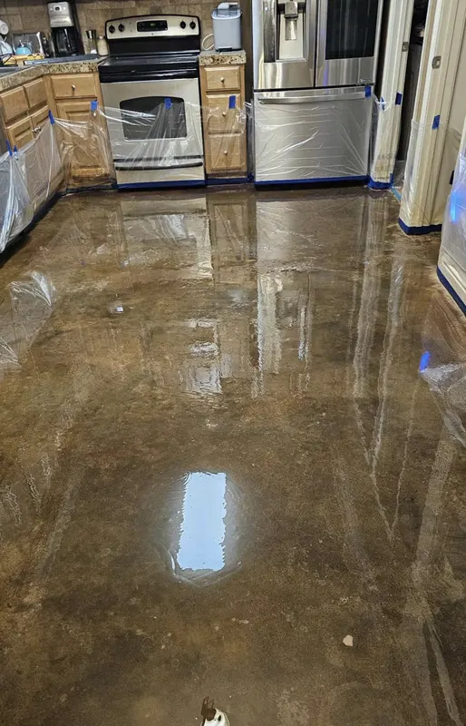 Sealed kitchen floor
