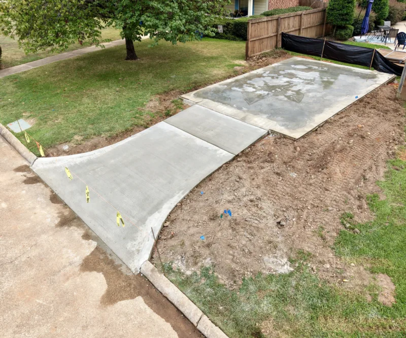 Sidewalk and pad