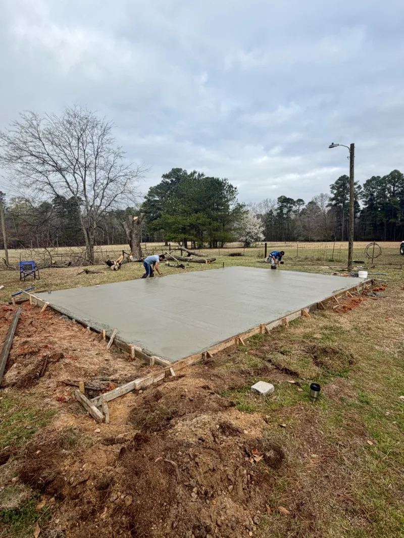 Finishing a slab