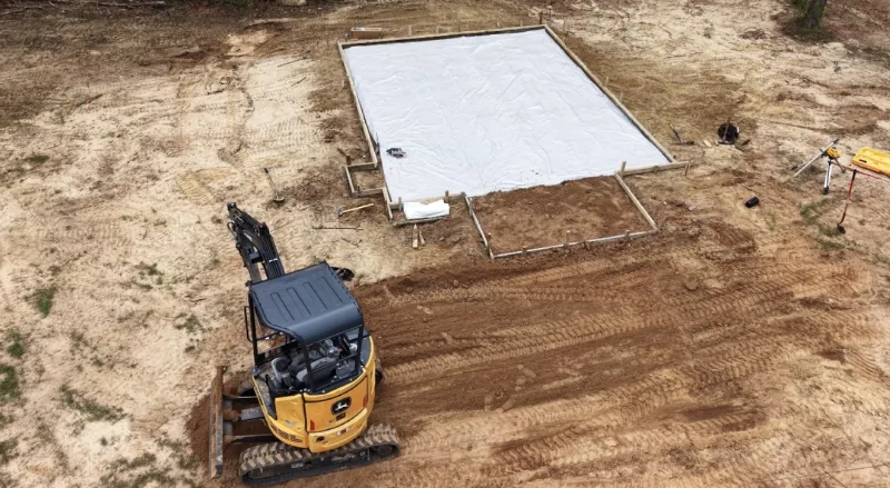 Slab prep from above