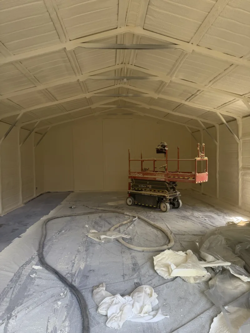 Spray foam insulation