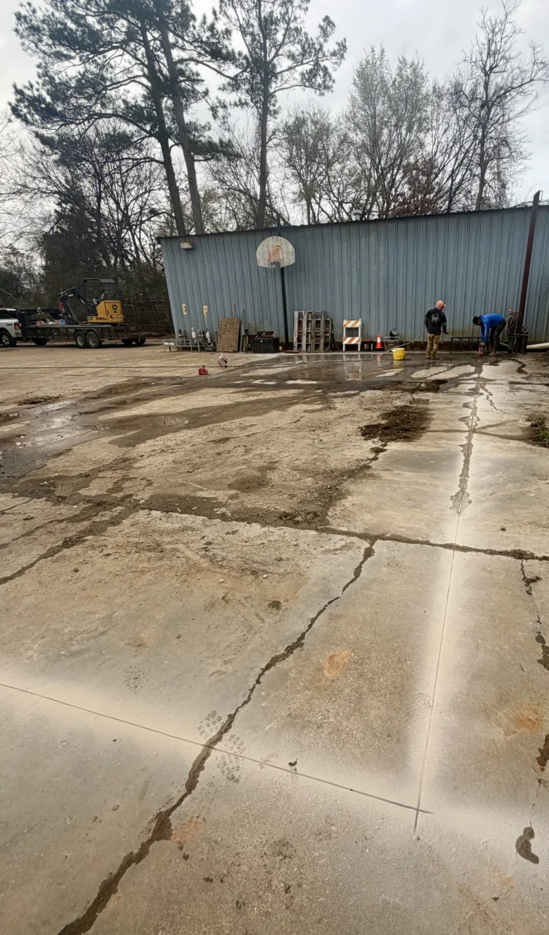 Old slab before replacement